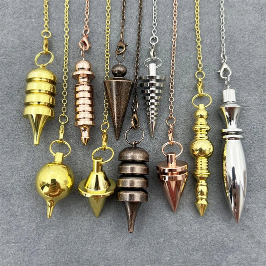 Cone 100% Copper Brass Pendulum – Professional Divination & Reiki Healing Tool