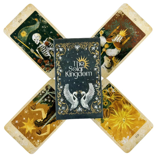 86 Card Mystical Solar Kingdom Tarot Cards – Portable Fortune Telling Deck for Beginners & Collectors